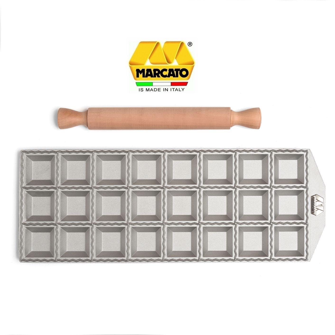 Форма со скалкой для приготовления 24 квадрантых равиоли 5x5 Marcato