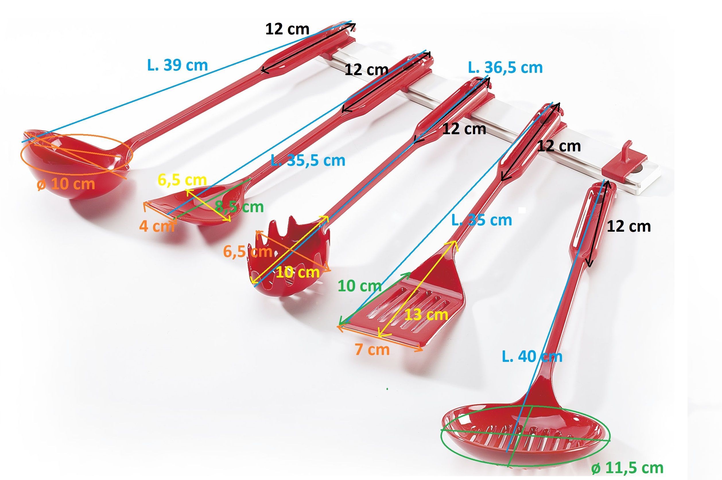 Набор кухонных приборов с вешалкой pretty set