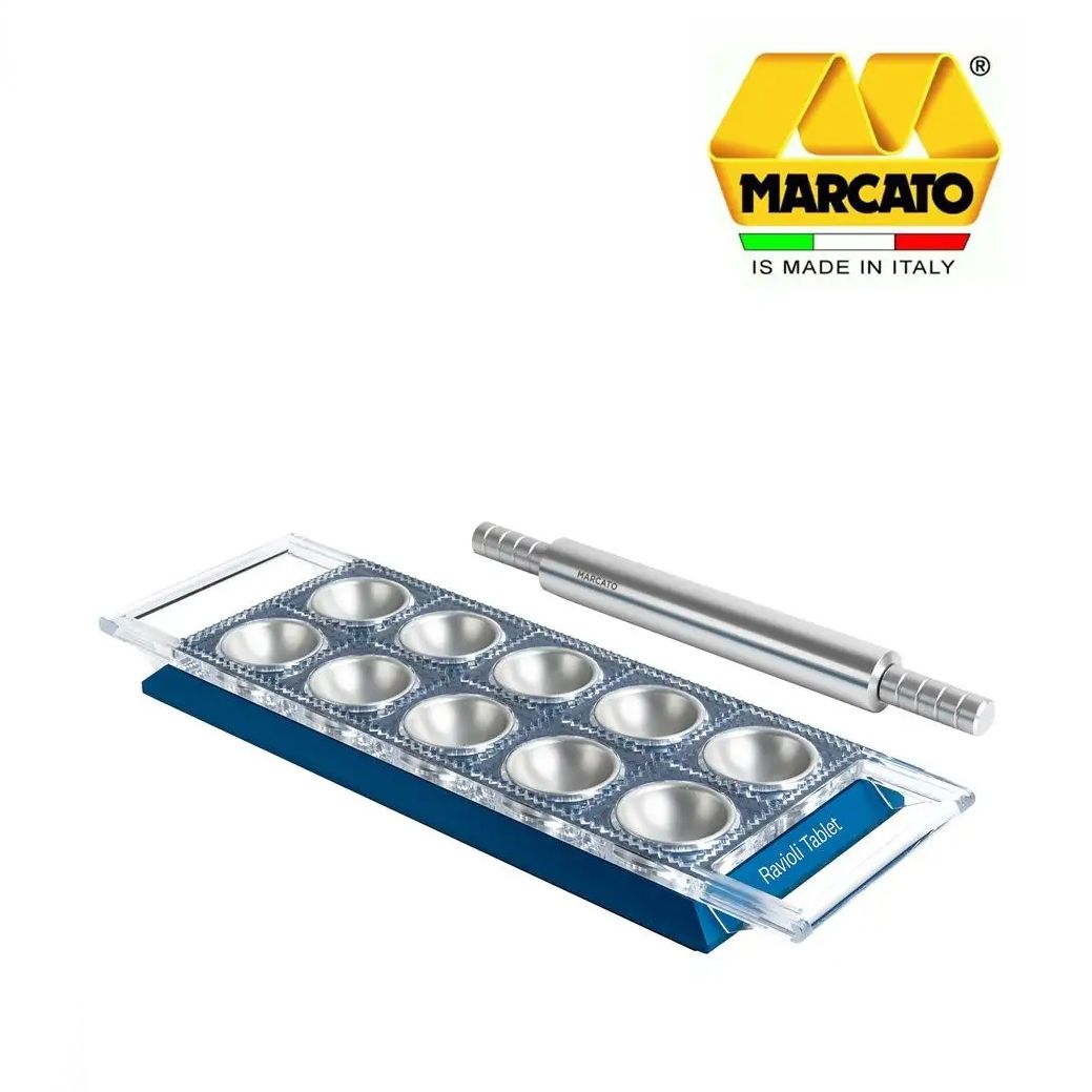 Форма для приготовления 10 квадрантых равиоли Marcato со скалкой