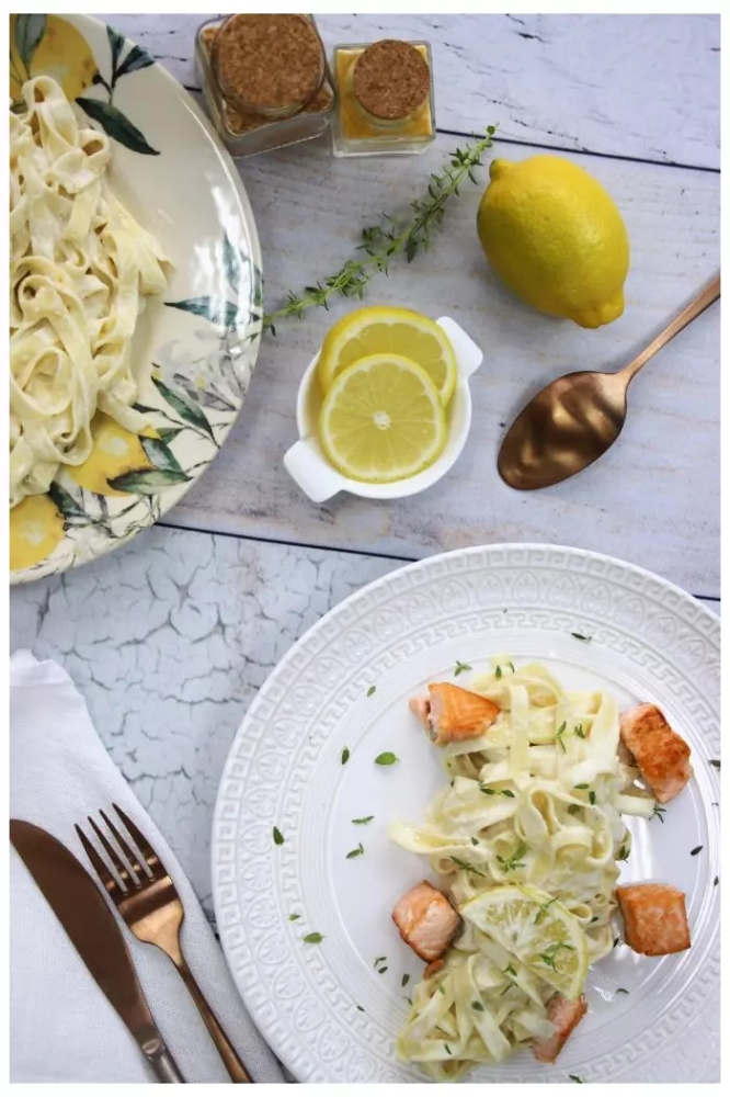 Свежая паста с лососем и лимонным соусом - идеальный рецепт для Новогоднего ужина