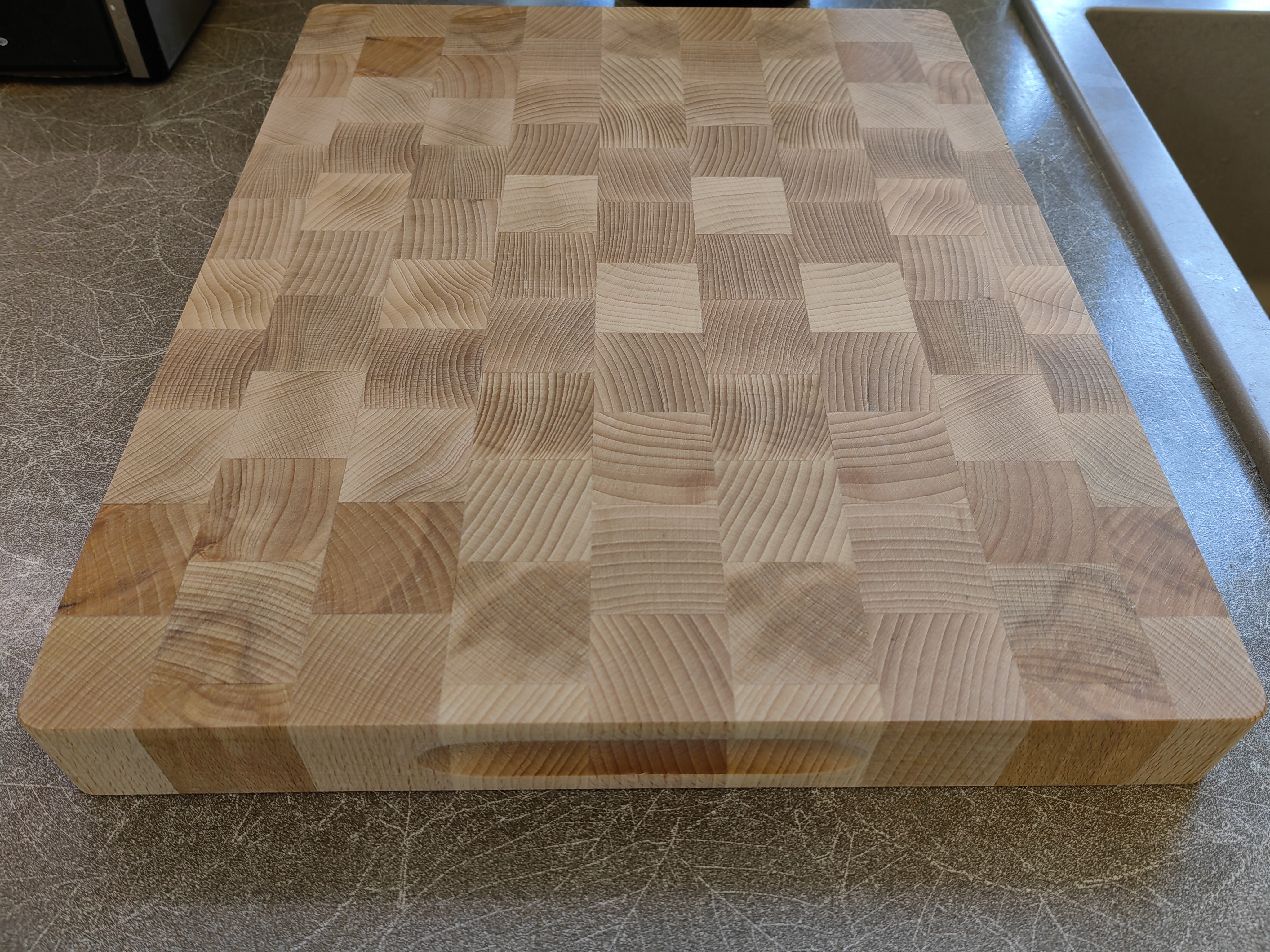 Торцевая разделочная доска из сердцевины бука, квадрат 39,5х32 см, Италия - Eppicotispai