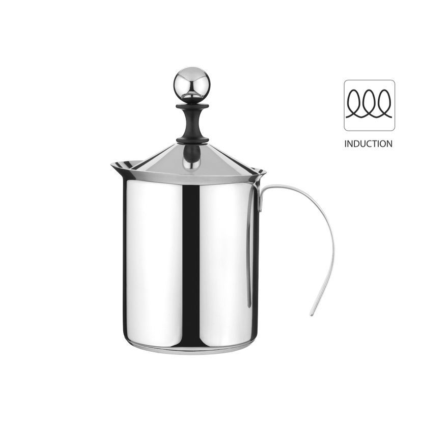 Вспениватель ручной для молока индукционный / Капучинатор для молока, кофе, матча, какао, для пенки, нержавеющая сталь