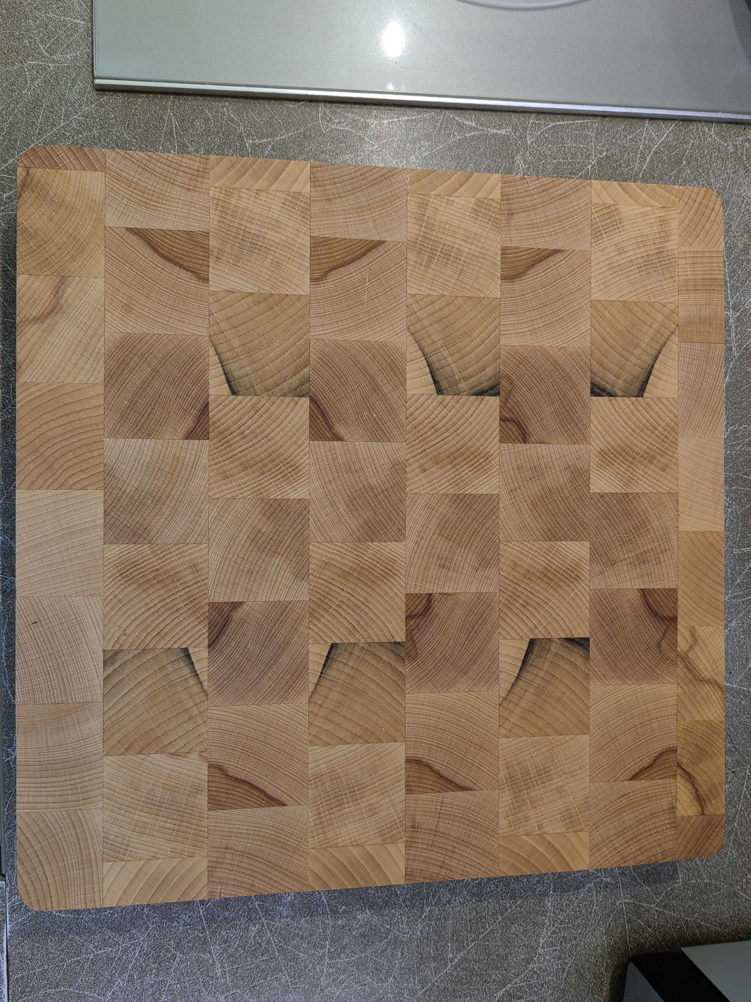 Торцевая разделочная доска из сердцевины бука, квадрат 30х30 см, Италия - Eppicotispai