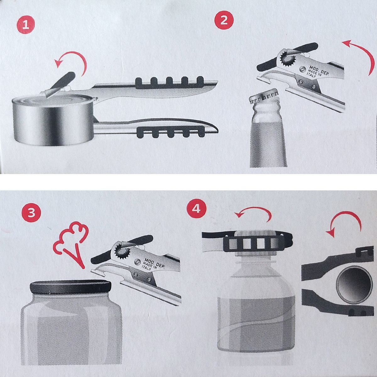Итальянский консервный нож Рапид