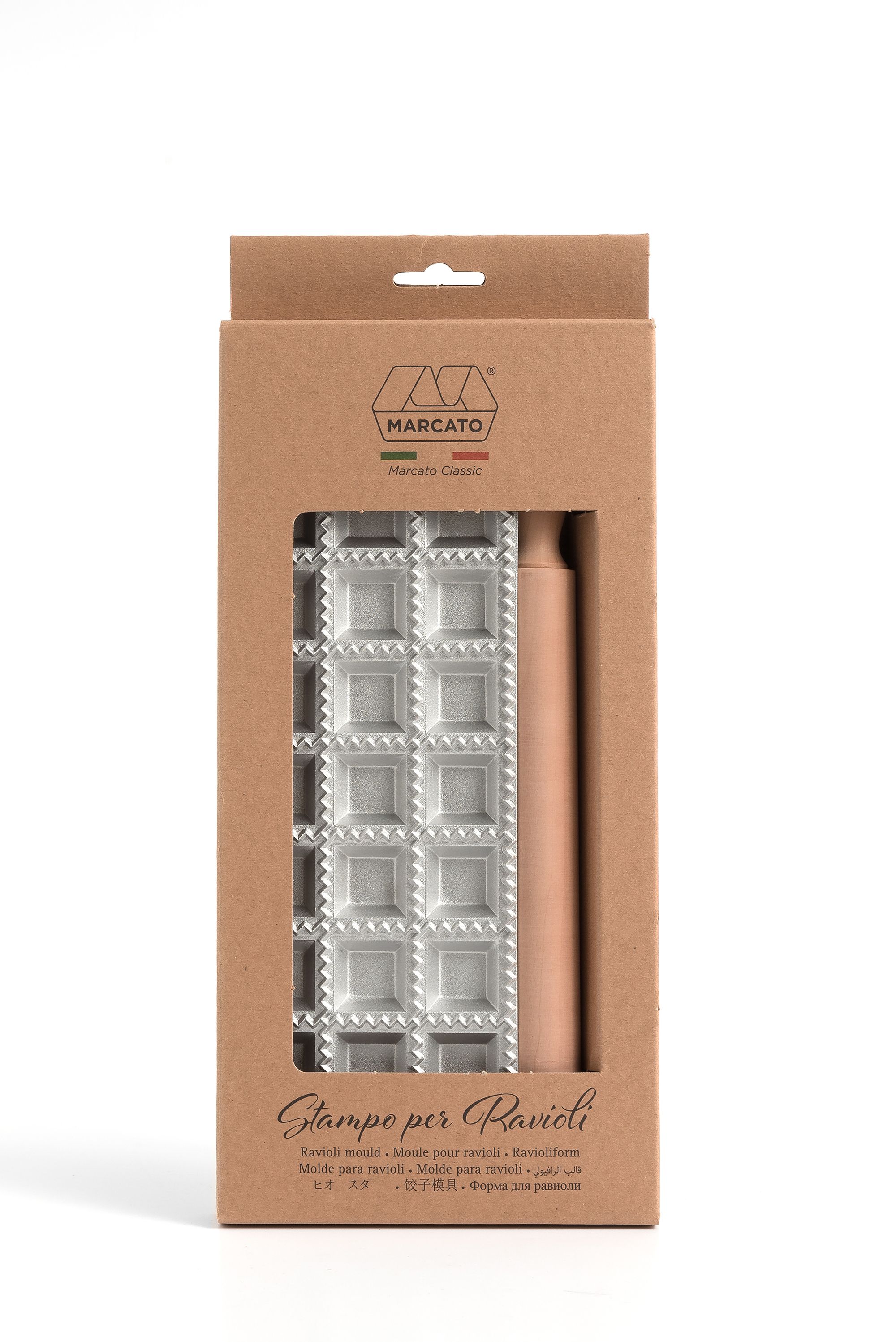 Форма со скалкой для приготовления 36 квадрантых итальянских равиоли 35x35