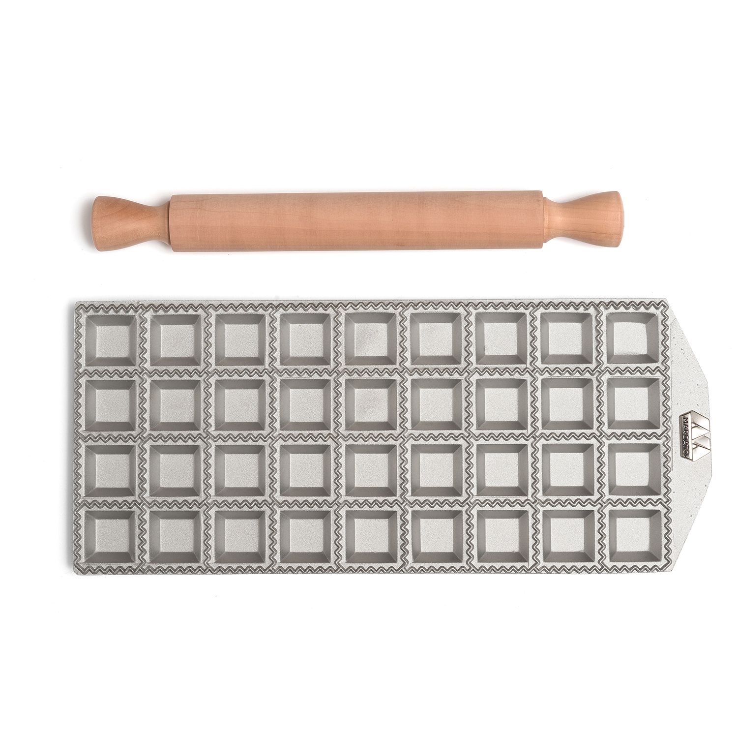 Форма со скалкой для приготовления 36 квадрантых итальянских равиоли 35x35