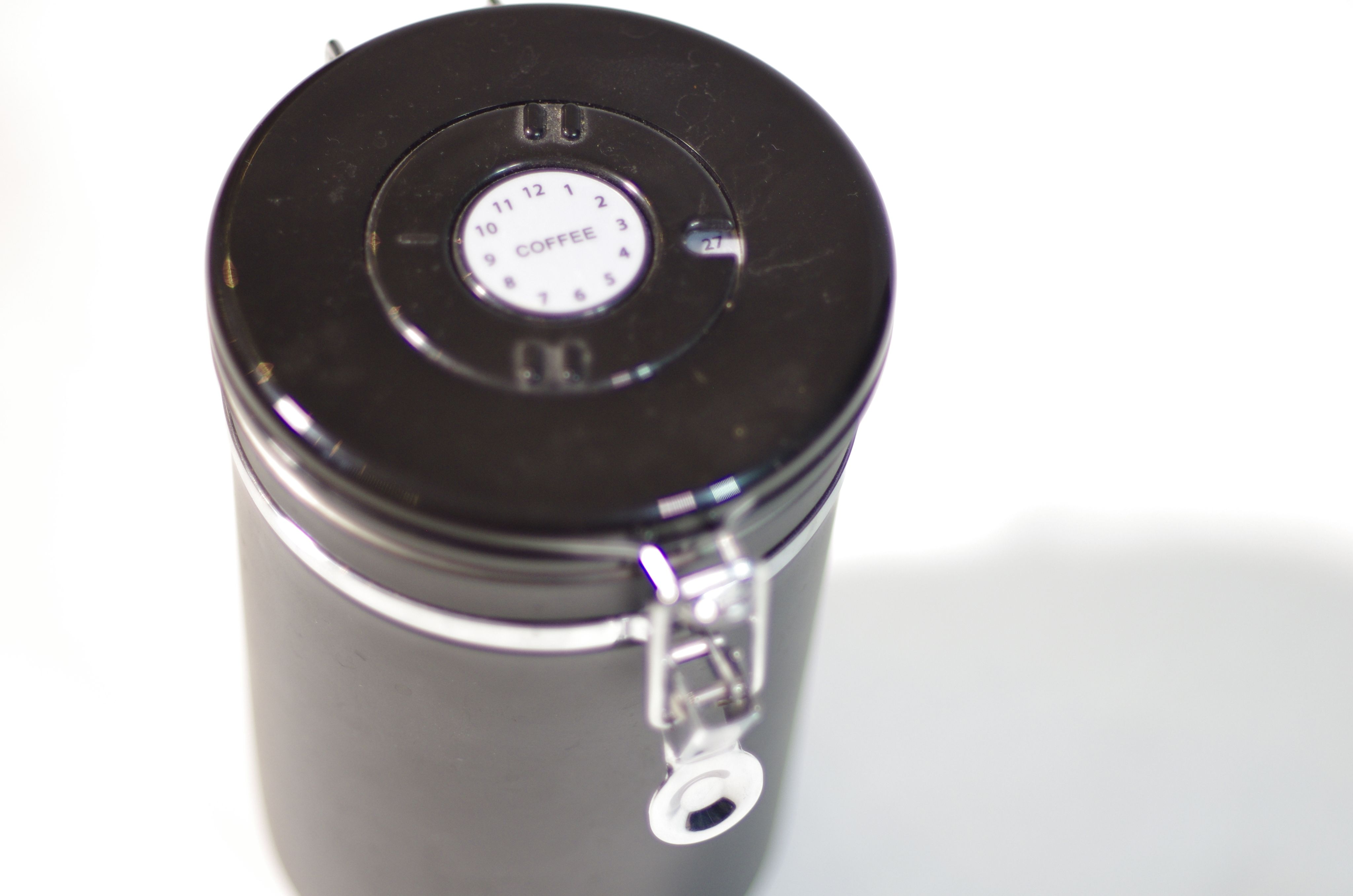 Банка для кофе, чая и сыпучих продуктов с герметичной крышкой и таймером хранения