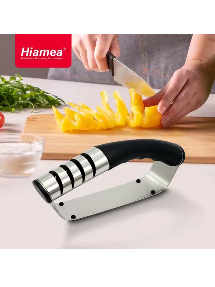 Точилка для заточки кухонных ножей в 3 стадии (правка, заточка, шлифовка) и слот под серрейторные ножи