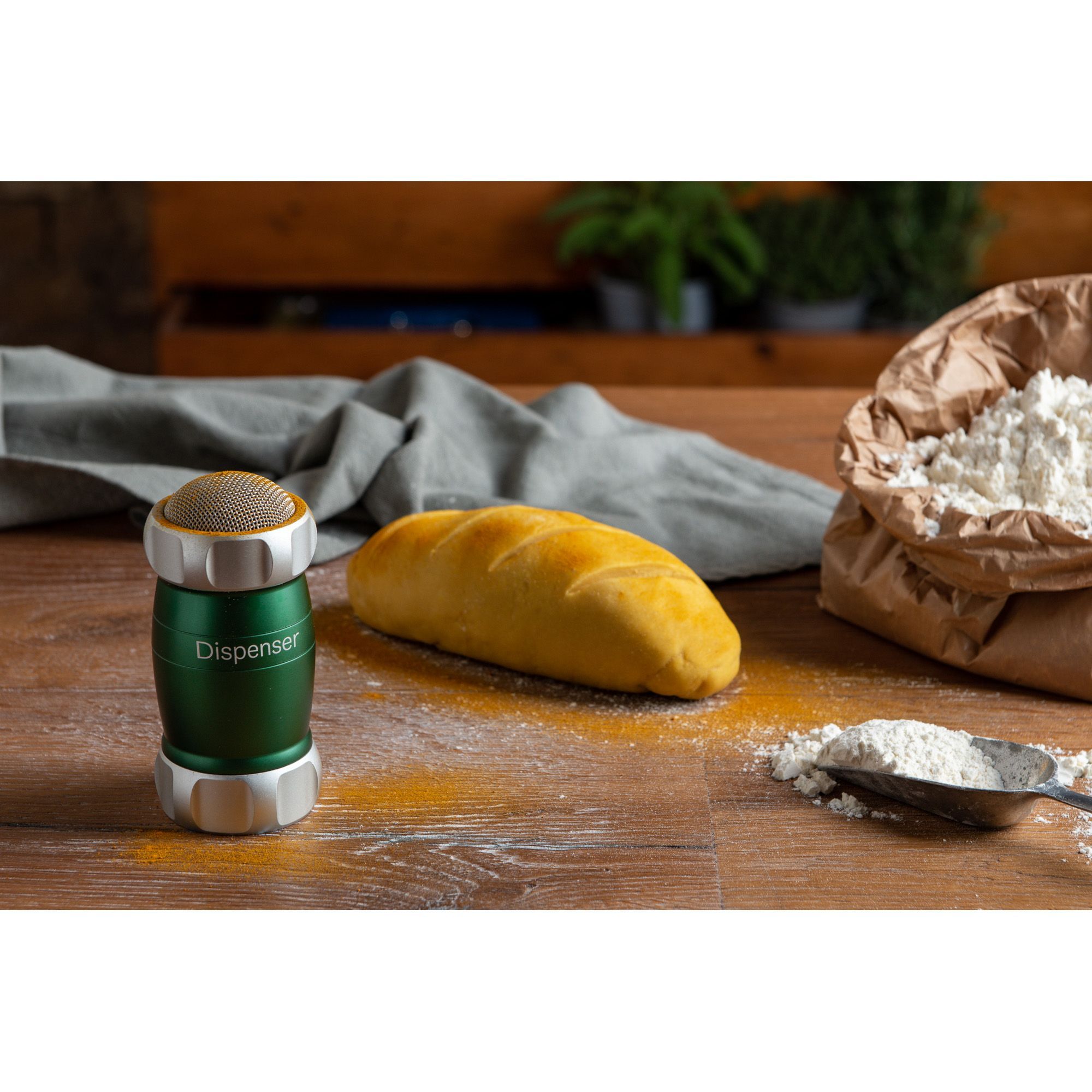 Диспенсер для муки, сахара, какао Marcato зелёный