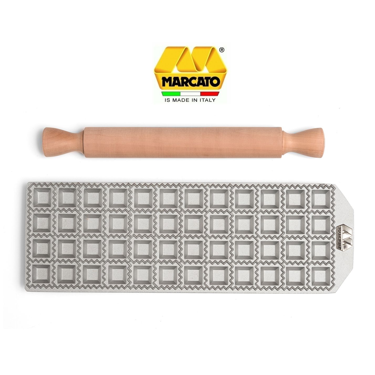 Форма со скалкой для приготовления 48 квадрантых равиоли Marcato