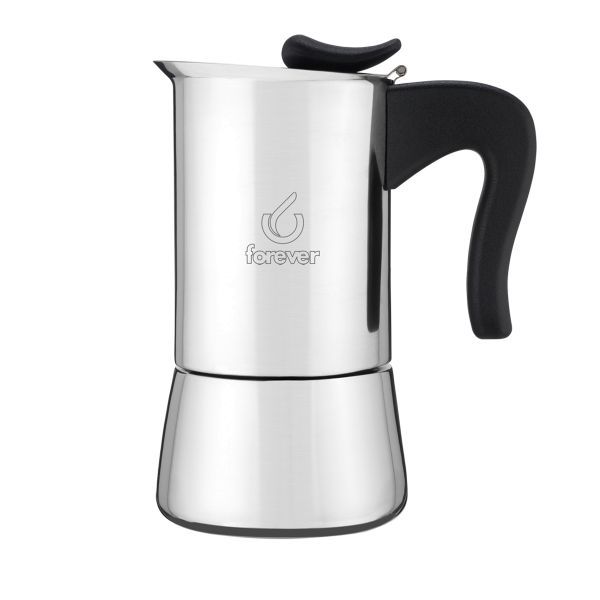 Гейзерная кофеварка стальная "MISS SPLENDY" на 6 чашек