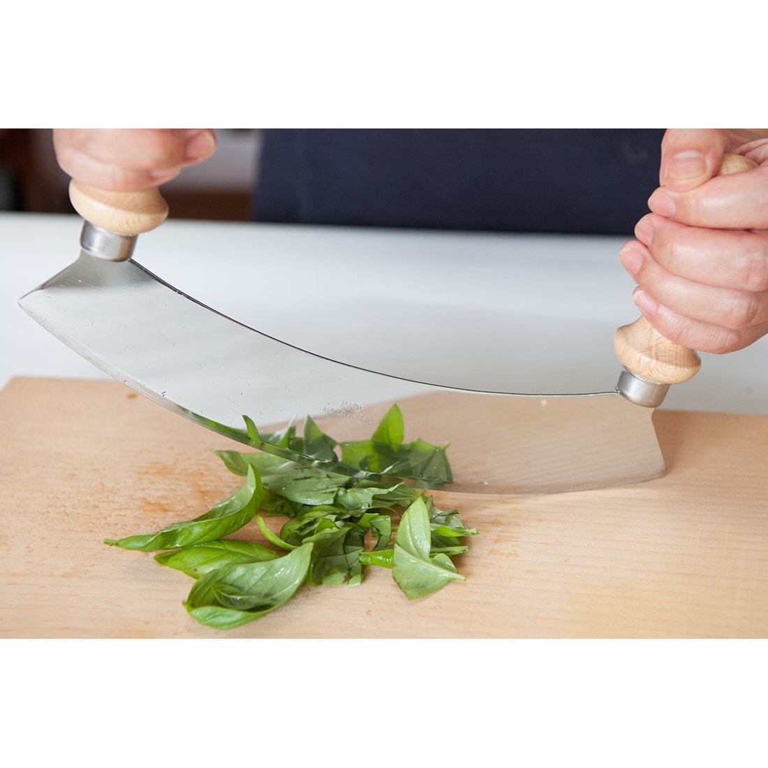 Измельчитель для зелени, овощей и фруктов с буковой ручкой большой, Италия, Eppicotispai