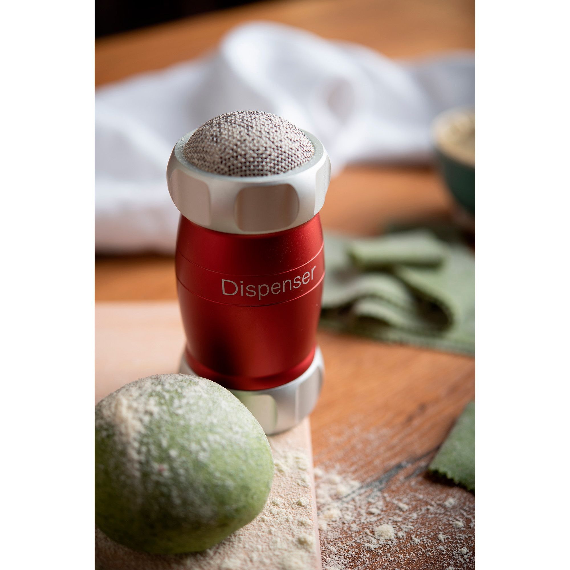 Диспенсер для муки, сахара, какао Marcato красный