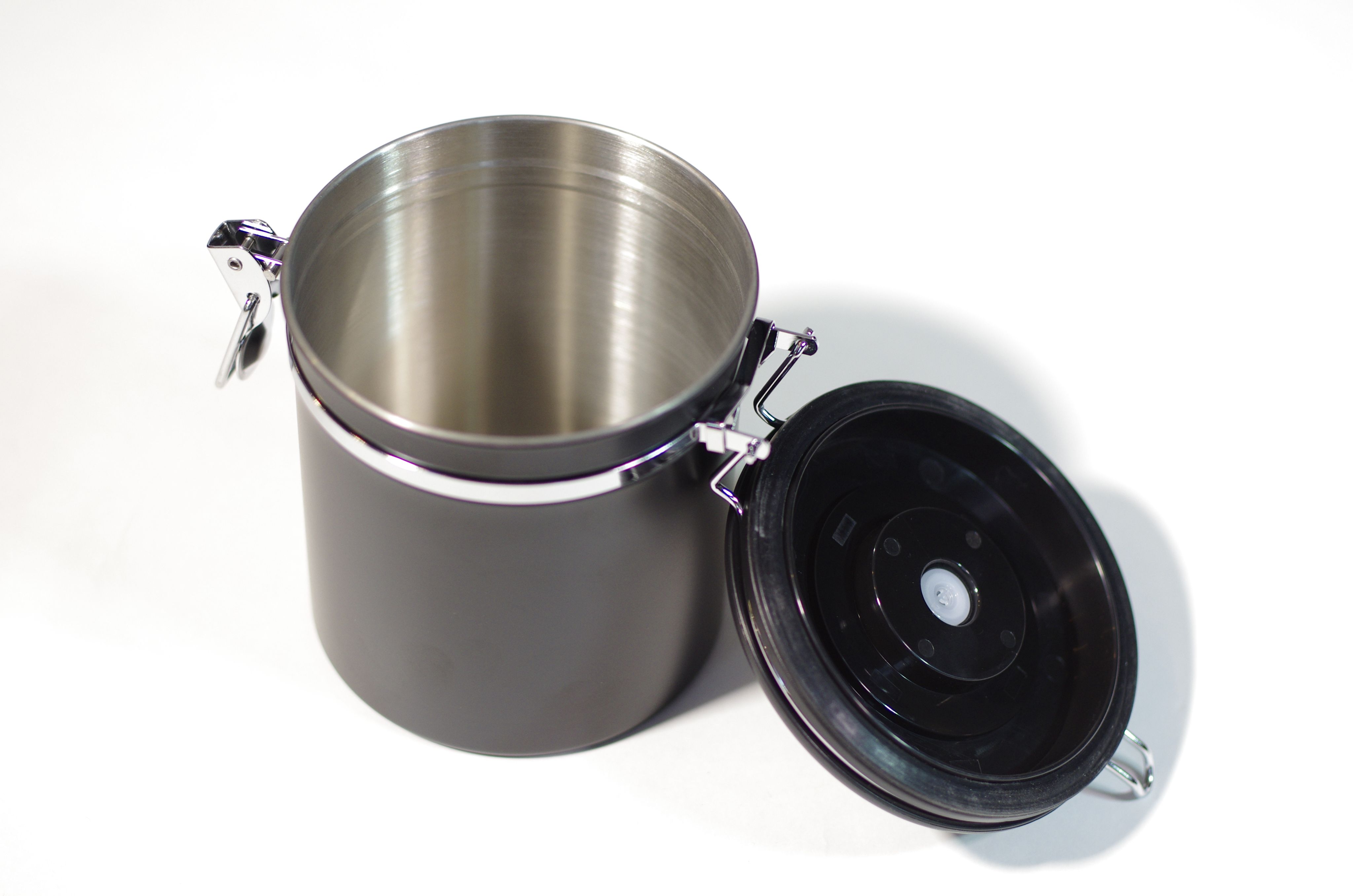 Банка для кофе, чая и сыпучих продуктов с герметичной крышкой и таймером хранения