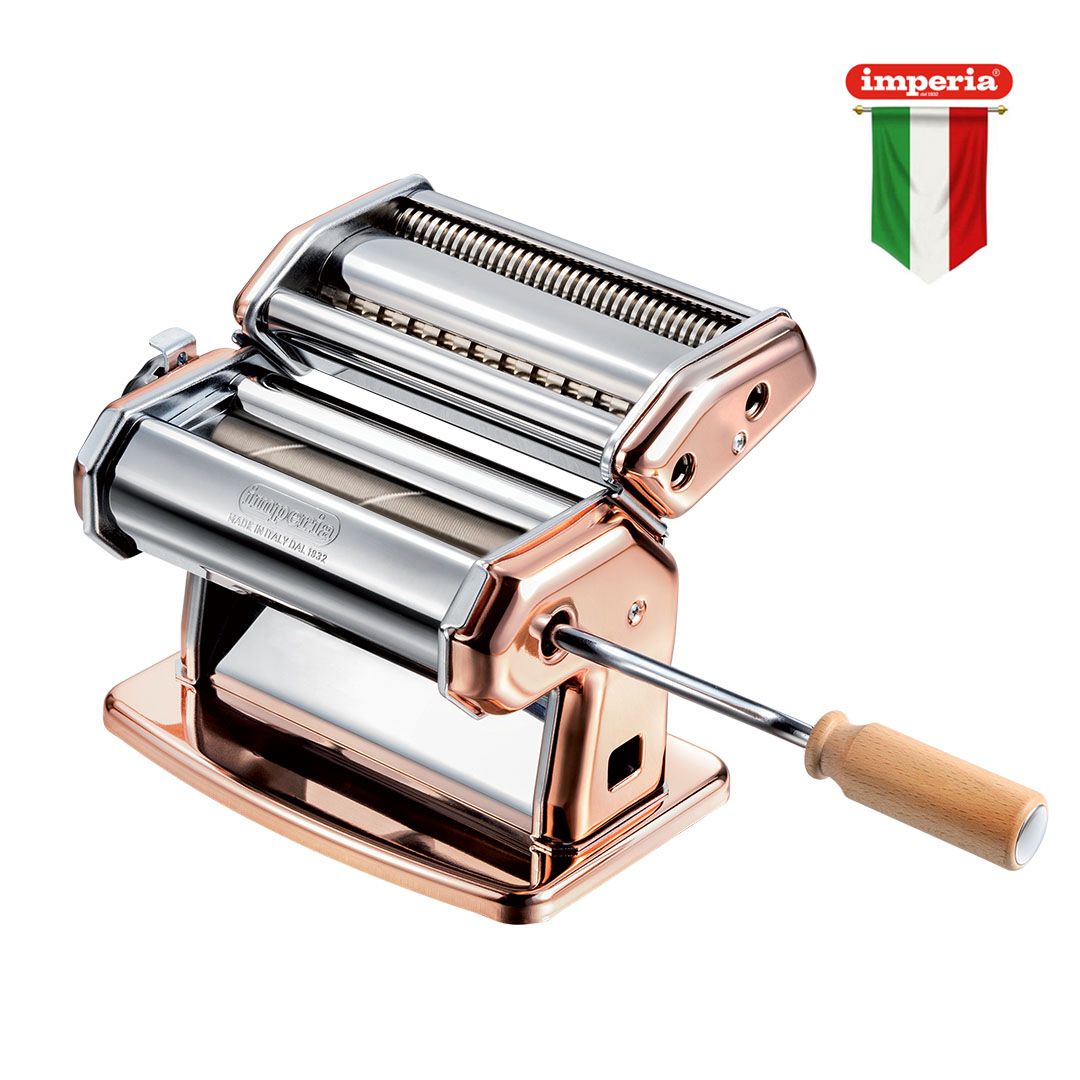 Итальянская медная тестораскатка лапшерезка Imperia iPasta Classic Ruvida