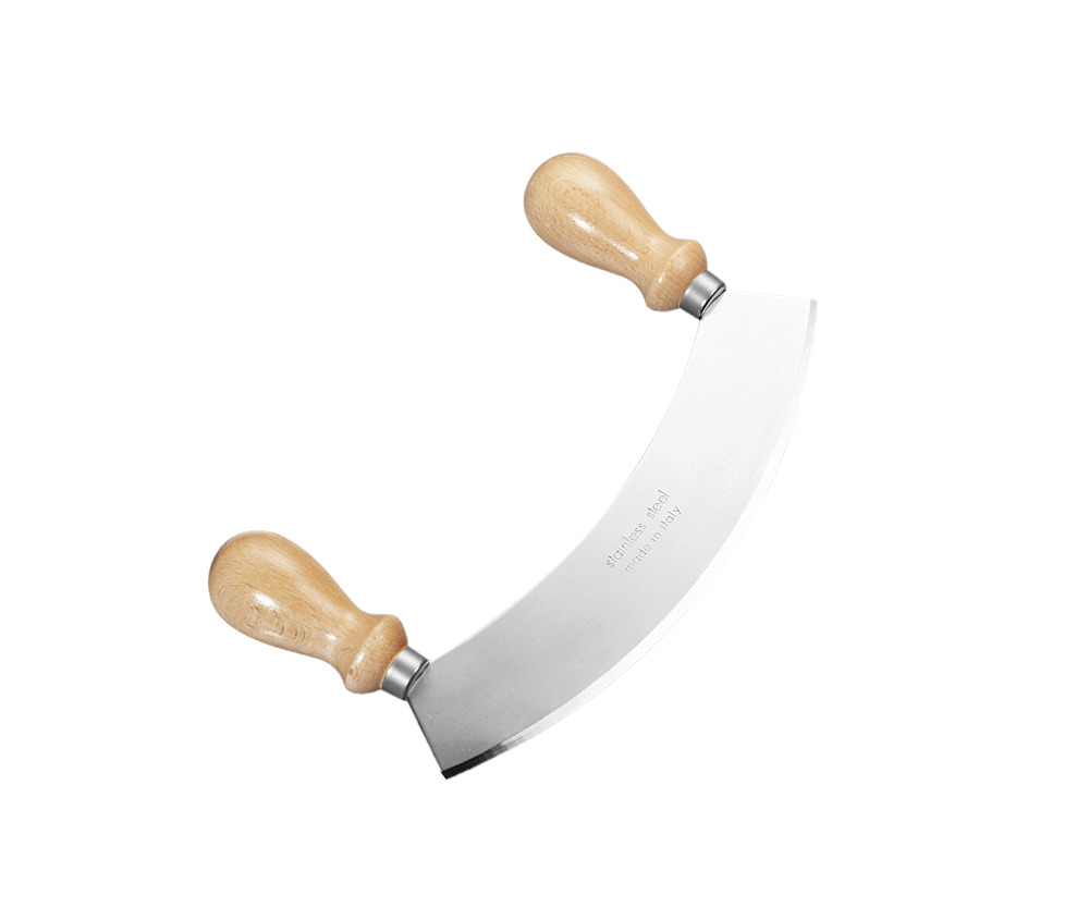 Измельчитель для зелени, овощей и фруктов с буковой ручкой большой, Италия, Eppicotispai