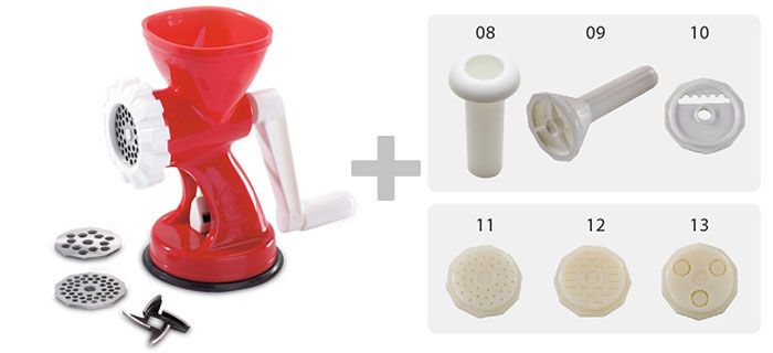 Итальянская мясорубка Mincy с аксессуарами