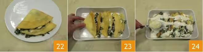 Блинчики с рикоттой и шпинатом