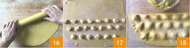 Равиоли, фаршированные картофелем и креветками