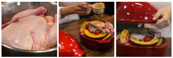 Курица с овощами на Рождество