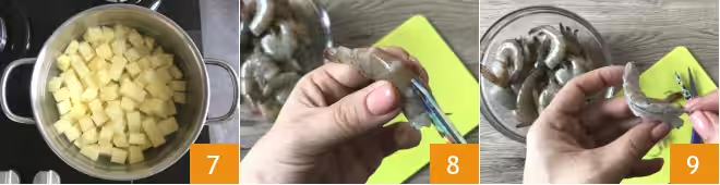 Равиоли, фаршированные картофелем и креветками